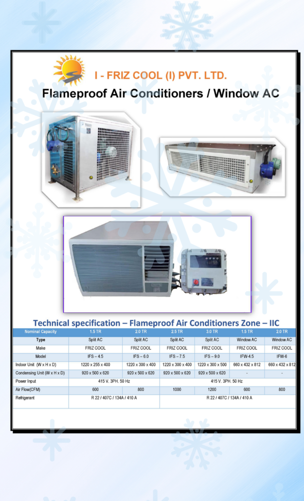 Flame Proof split ac